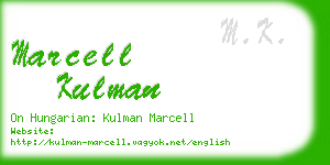 marcell kulman business card